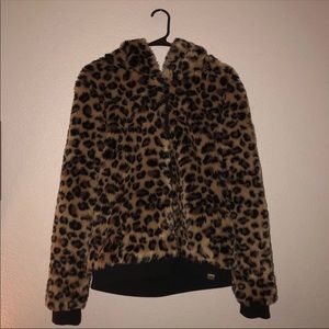 Leopard faux fur Pink jacket